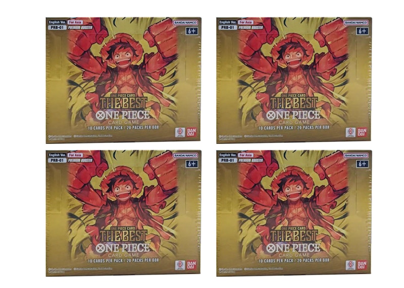 Bandai One Piece The Best (Asia Ver.) Premium PRB-01 Booster Box 4x Lot