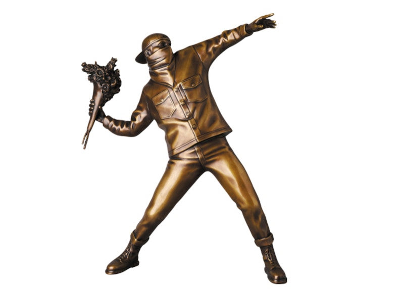 Banksy Flower Bomber Sculpture Bronze