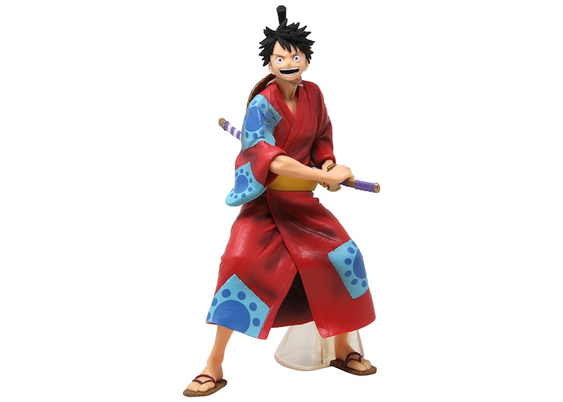 Banpresto One Piece Monkey D. Luffy Japanese Style Figure Red