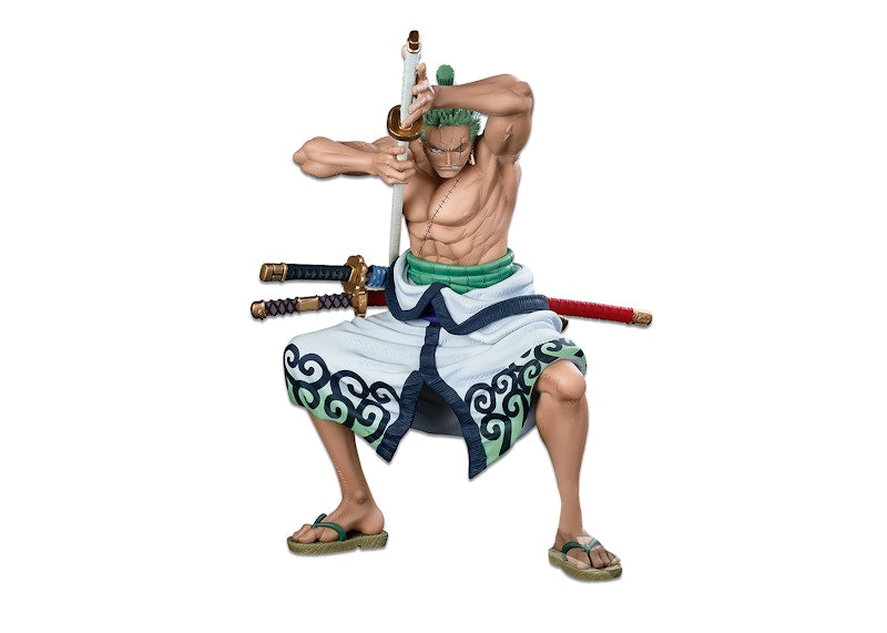 Banpresto One Piece World Colosseum 3 Super Master Stars Piece The Roronoa Zoro The Brush Figure Green
