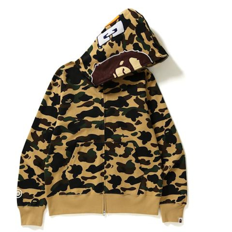 BAPE 1st Camo 2nd Ape Hoodie Yellow