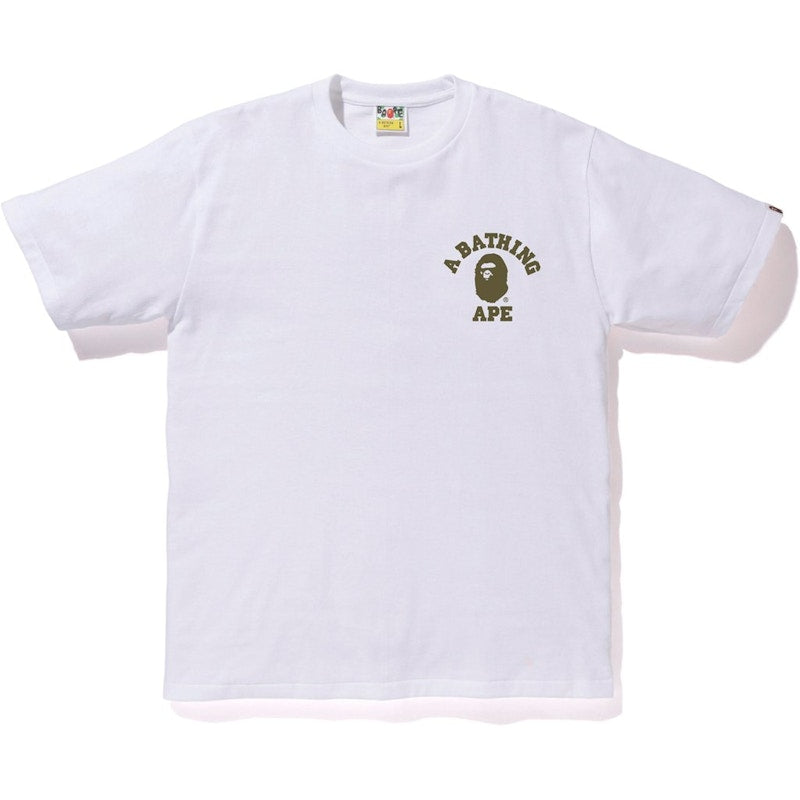 BAPE 1st Camo College ATS Tee White/Green