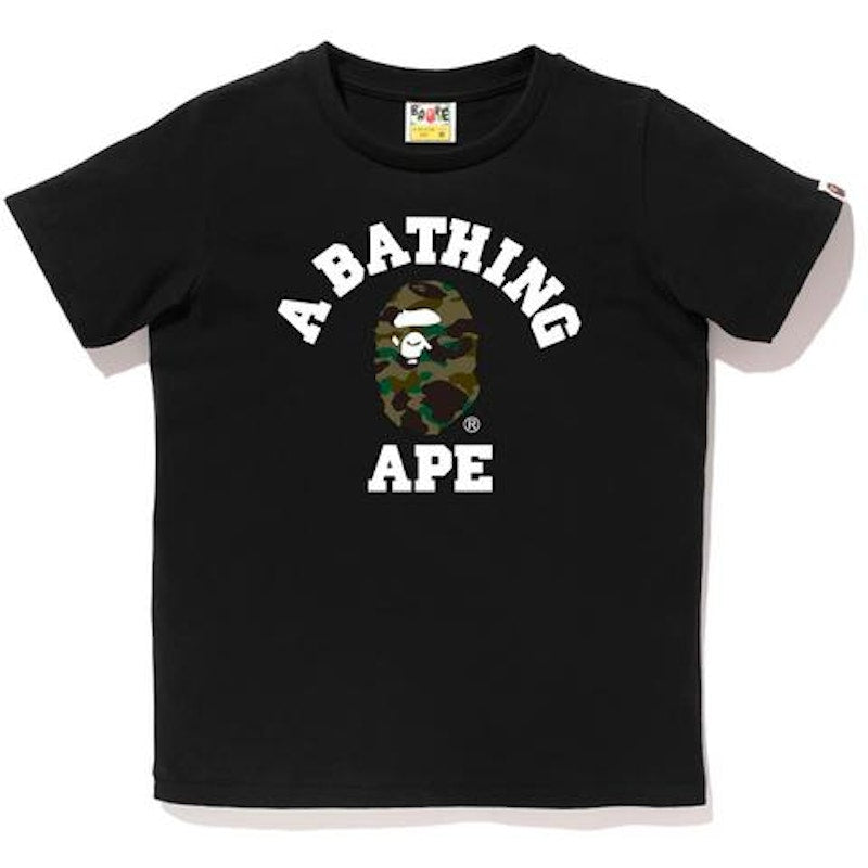 BAPE 1st Camo College Tee L Black/Green