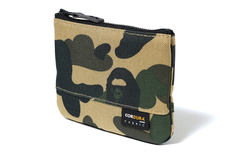 BAPE 1st Camo Cordura Small Wallet Yellow