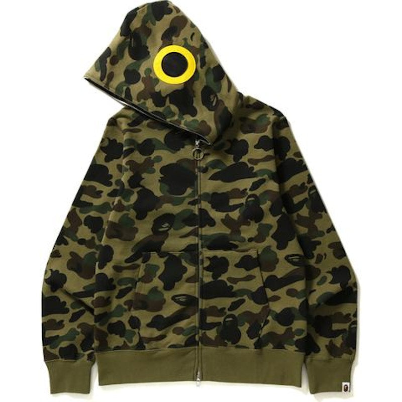 BAPE 1st Camo Fish Full Zip Hoodie Green