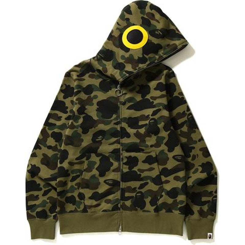 BAPE 1st Camo Fish Full Zip Hoodie Green