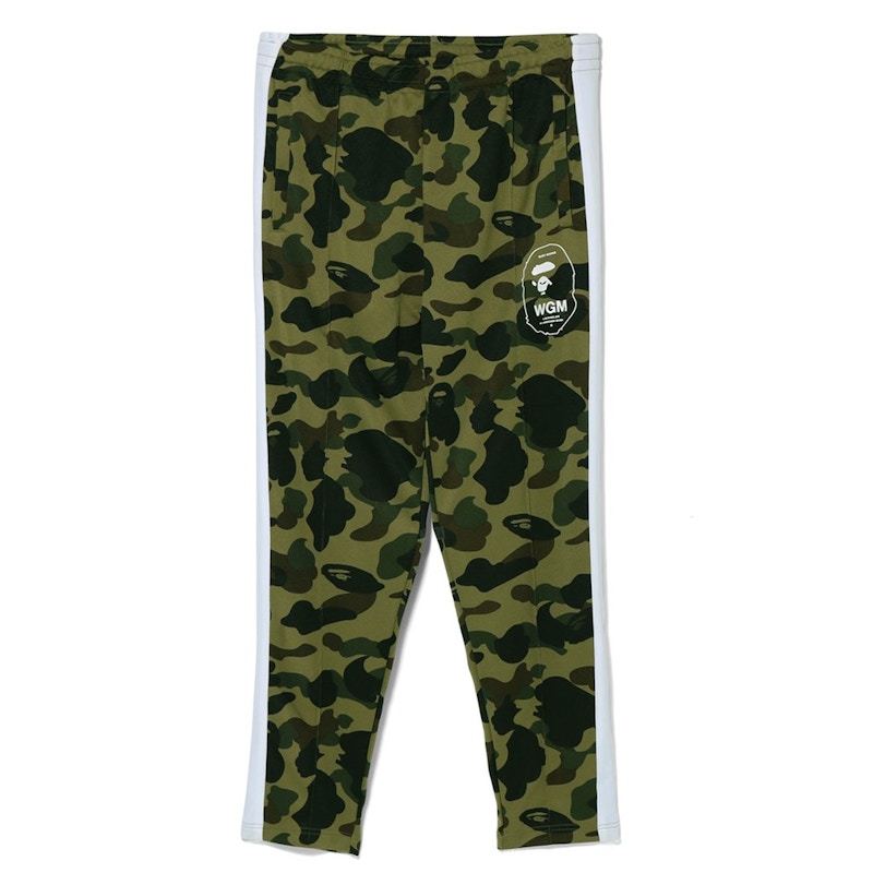 BAPE 1st Camo Line Jersey Pants Green