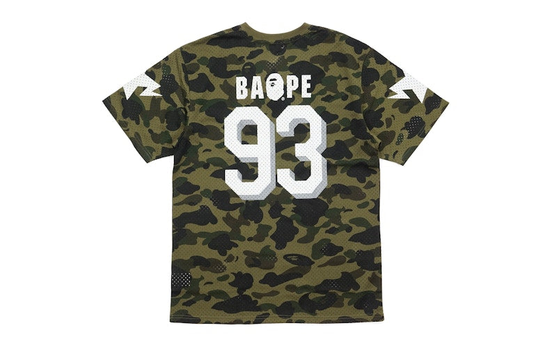 BAPE 1st Camo Mesh Football Jersey Green