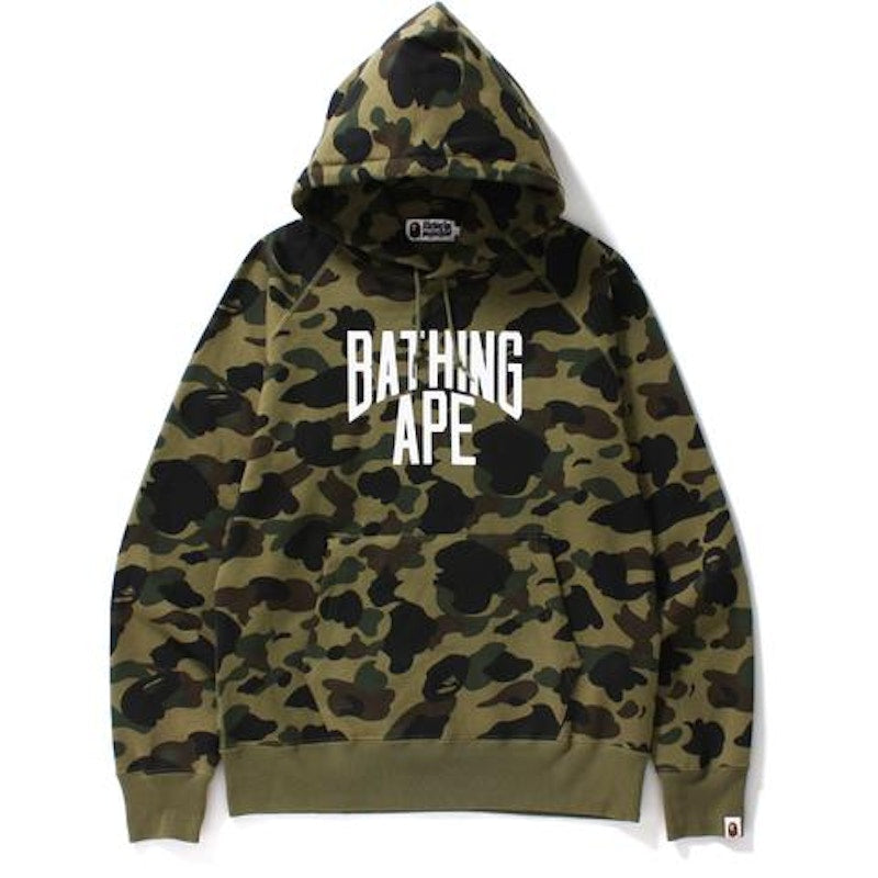 BAPE 1st Camo Nyc Logo Pullover Hoodie Green