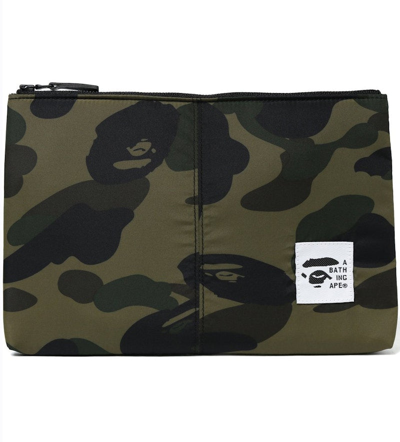 BAPE 1st Camo Padded Clutch Green