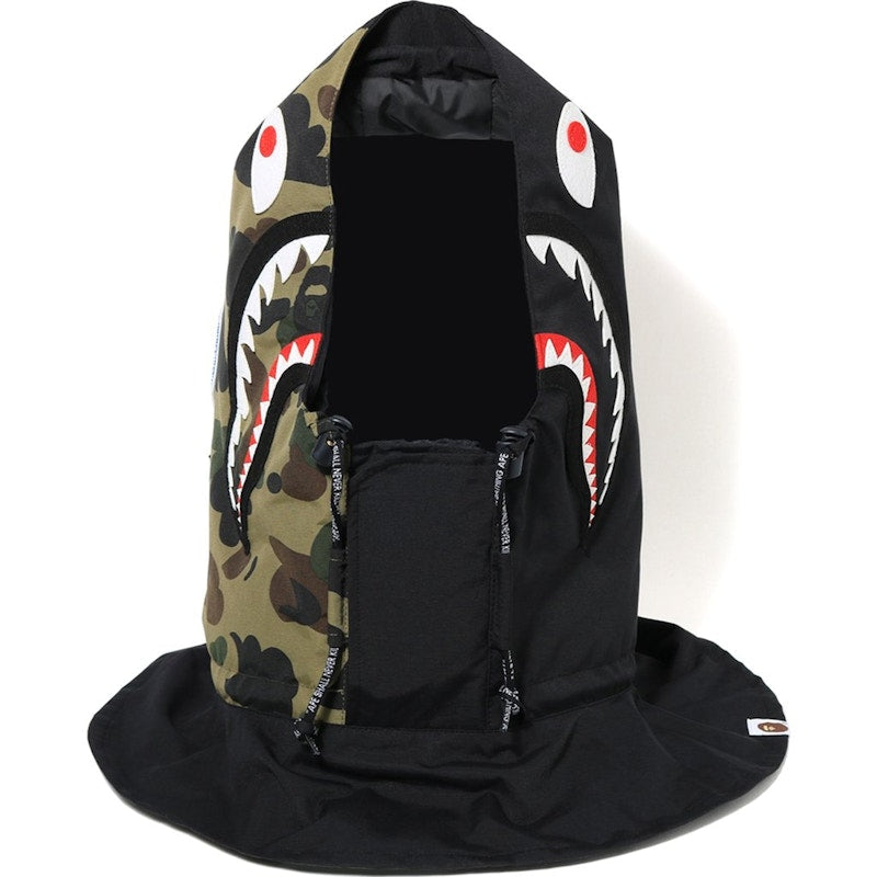 BAPE 1st Camo Shark Hoodie Mask Green/Black