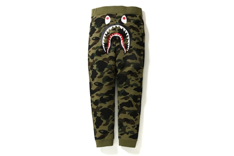 BAPE 1st Camo Shark Slim Sweat Pants Pants Green