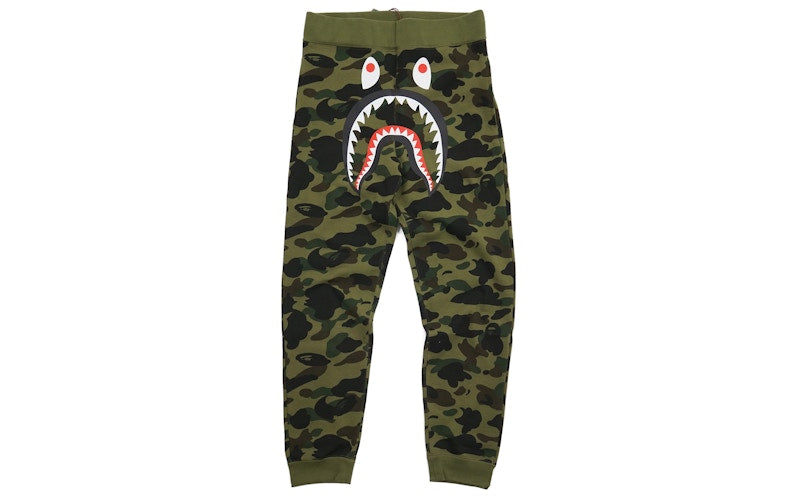 BAPE 1st Camo Shark Slim Sweatpants Green