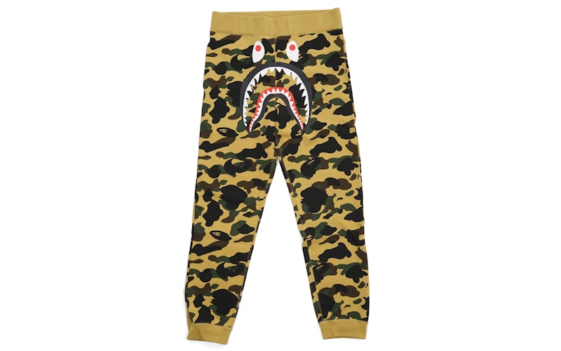 BAPE 1st Camo Shark Slim Sweatpants Yellow