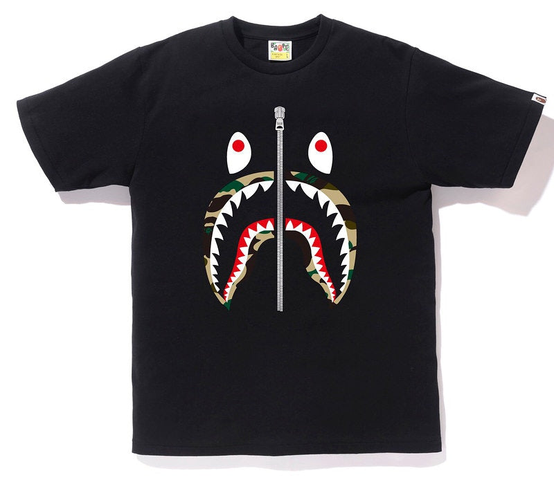 BAPE 1st Camo Shark Tee Tee Black/Yellow