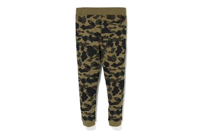 BAPE 1st Camo Slim Quilting Pants Green