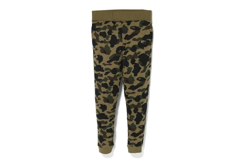 BAPE 1st Camo Slim Quilting Pants Green