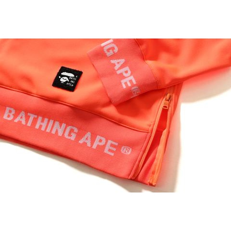 BAPE 1st Camo Wide Side Zip Pullover Hoodie Yellow/Orange