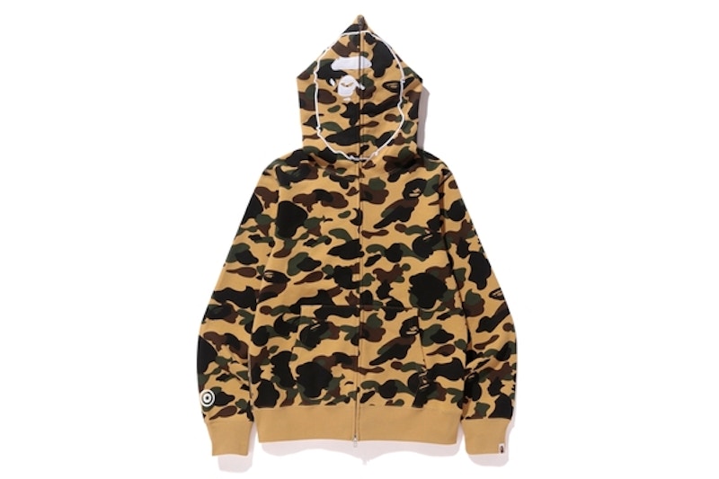 BAPE 1st Camo Ape Full Zip Hoodie Yellow