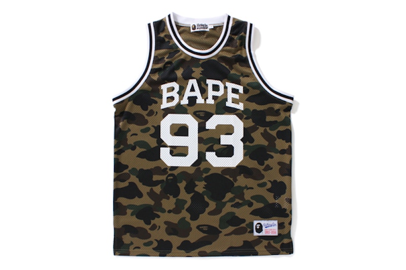 BAPE 1st Camo Basketball Tank Top Green