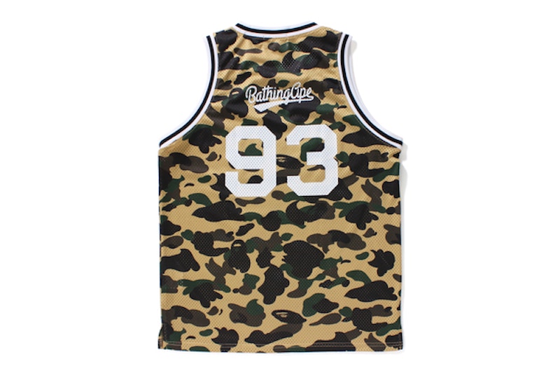 BAPE 1st Camo Basketball Tank Top Yellow Camo