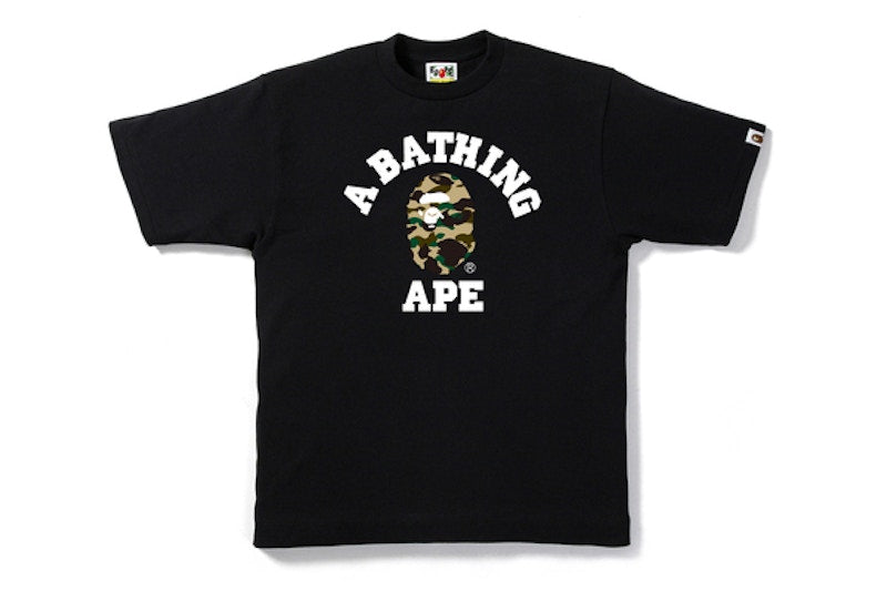 BAPE 1st Camo College Tee Black/Yellow Camo