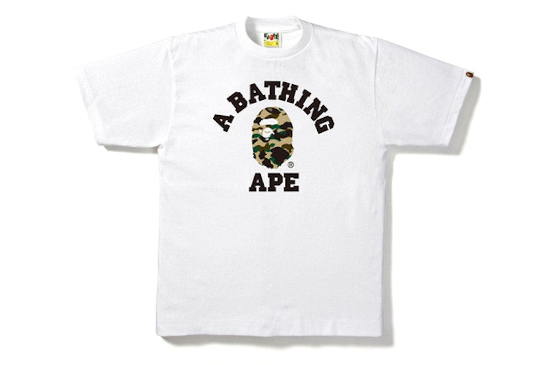 BAPE 1st Camo College Tee White/Camo