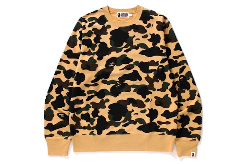 BAPE 1st Camo Crew Neck Yellow
