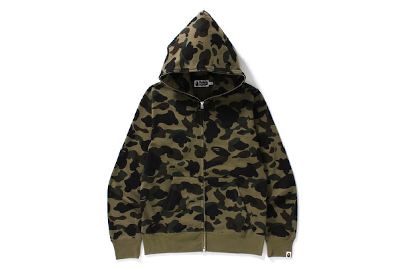 BAPE 1st Camo Full Zip Hoodie Green