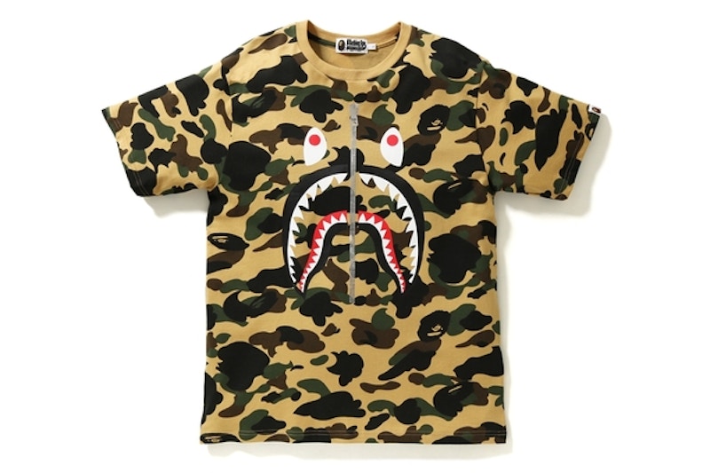 BAPE 1st Camo Shark Tee Yellow/Camo