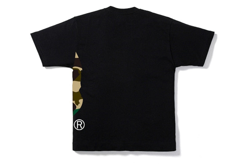 BAPE 1st Camo Side Big Ape Head Tee Black/Beige