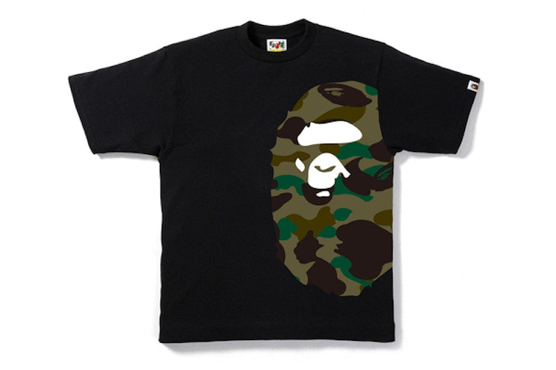 BAPE 1st Camo Side Big Ape Head Tee Black/Olive Drab