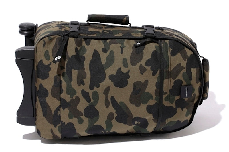 BAPE 1st Camo Travel Luggage (Cordura) Green Camo