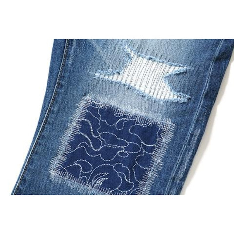 BAPE 2008 Type-05 Damaged Denim Pants Pants Indigo