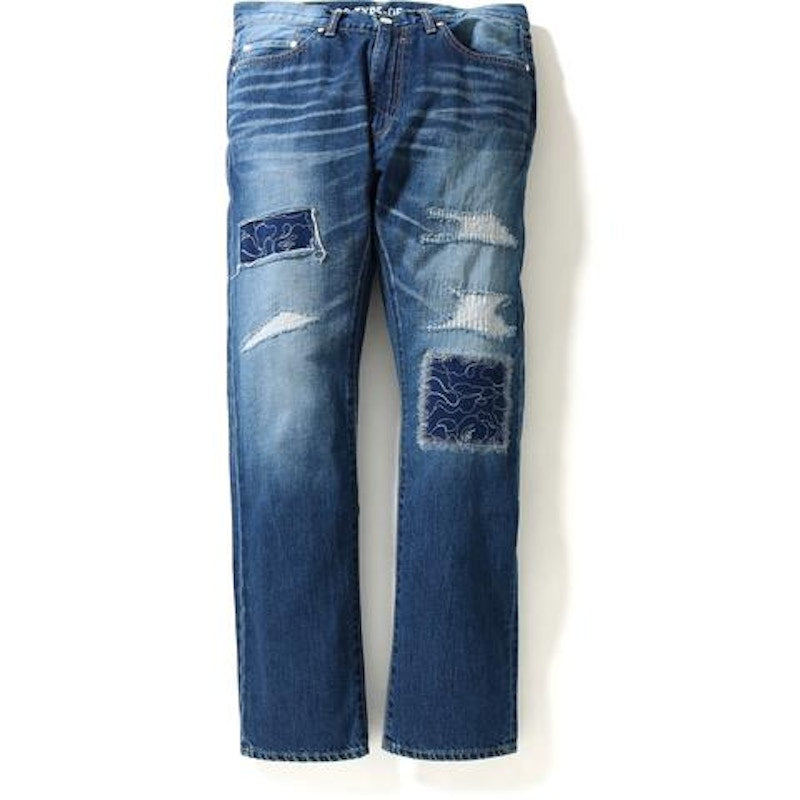 BAPE 2008 Type-05 Damaged Denim Pants Pants Indigo