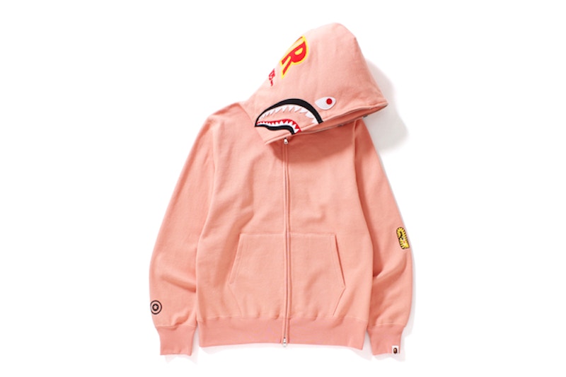 BAPE 2nd Shark Full Zip Hoodie Pink