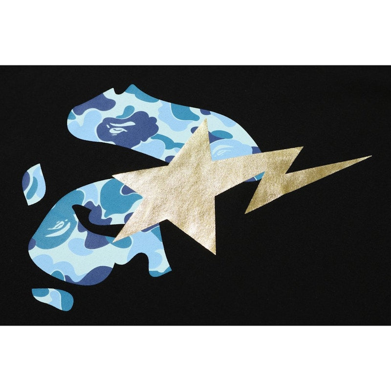 BAPE ABC Ape Face on Bapesta Tee Black/Blue
