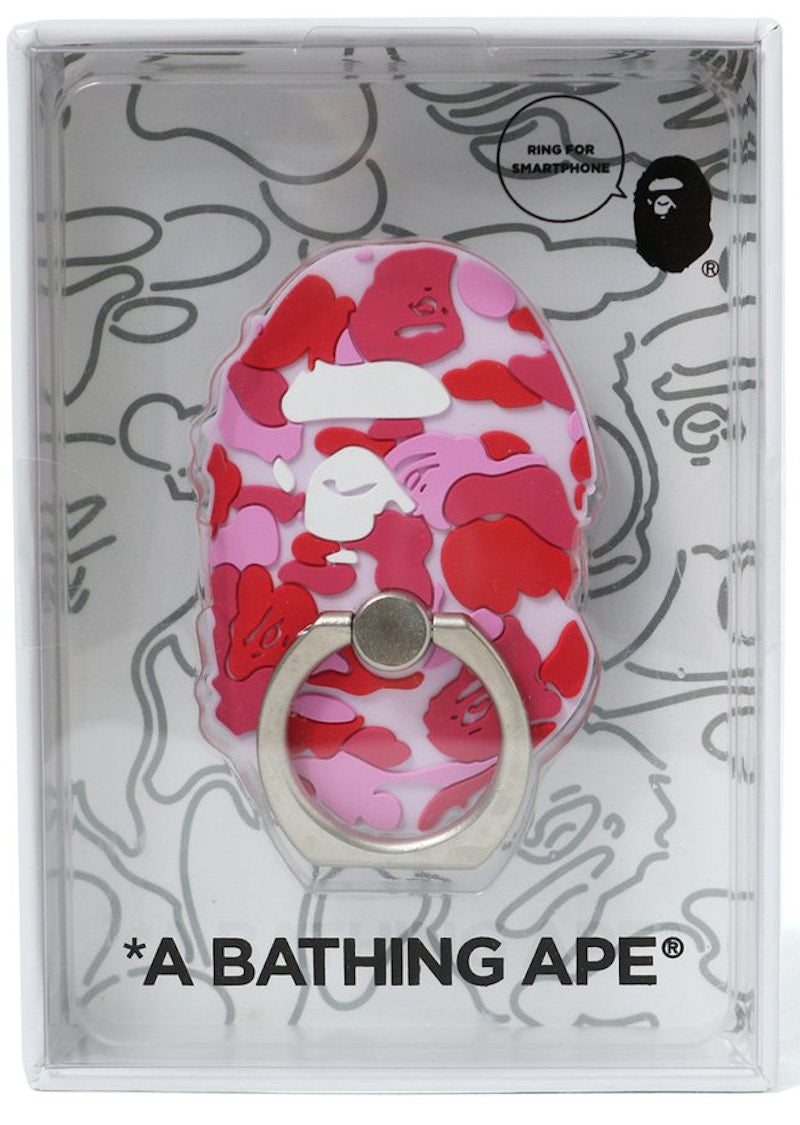 BAPE ABC Ape Head Smartphone Ring Pink