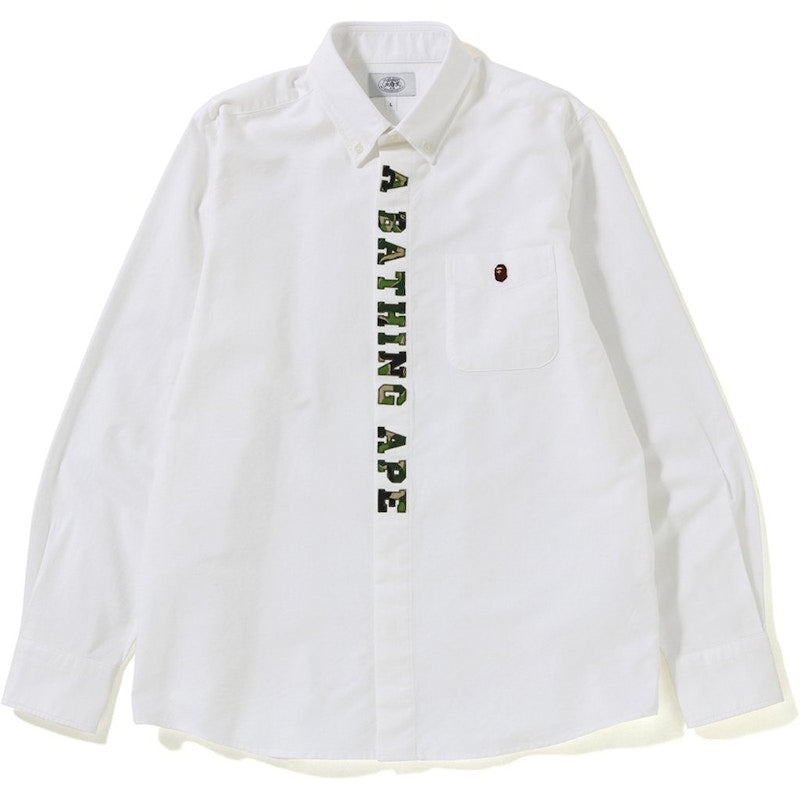 BAPE ABC Applique Oxford BD Shirt White