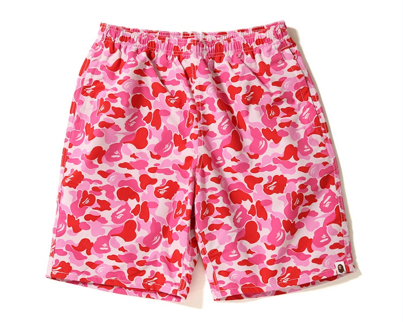 BAPE ABC Beach Shorts Pink