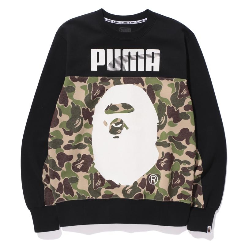 BAPE X Puma ABC Camo Crewneck Sweatshirt Green/Black