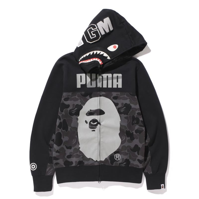 BAPE X Puma ABC Camo Shark Hoodie Black