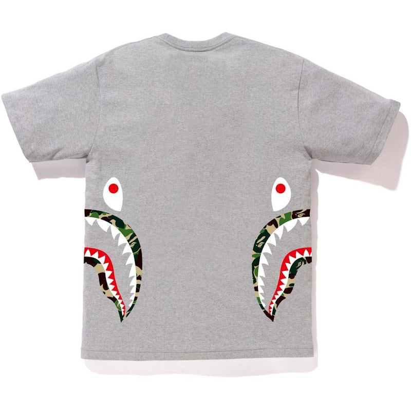 BAPE ABC Side Shark Tee Gray/Green