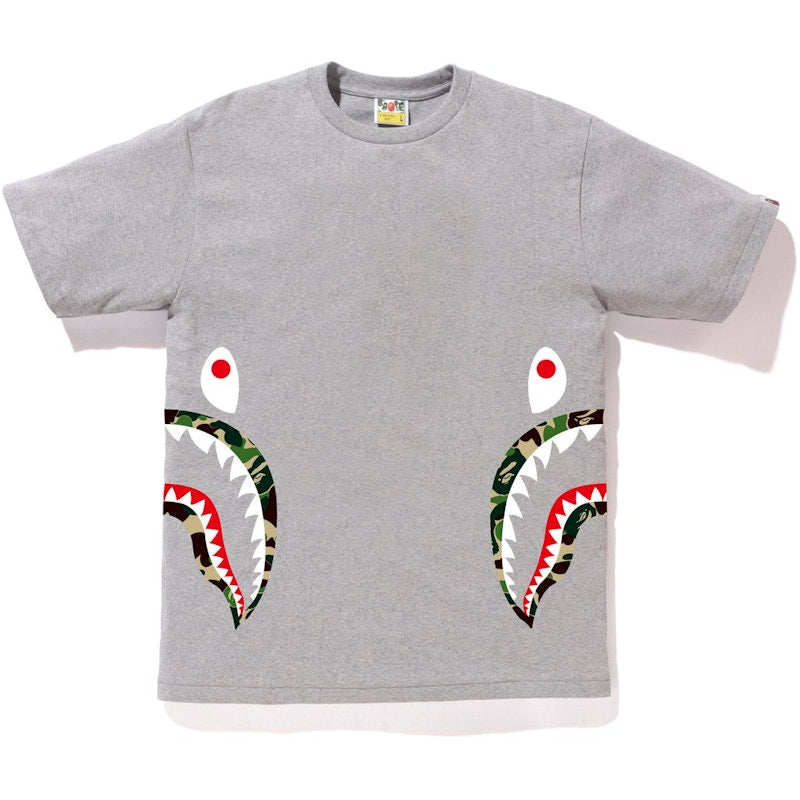 BAPE ABC Side Shark Tee Gray/Green
