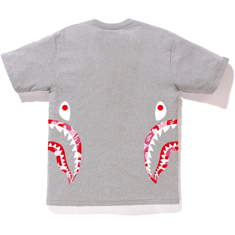 BAPE ABC Side Shark Tee Gray/Pink