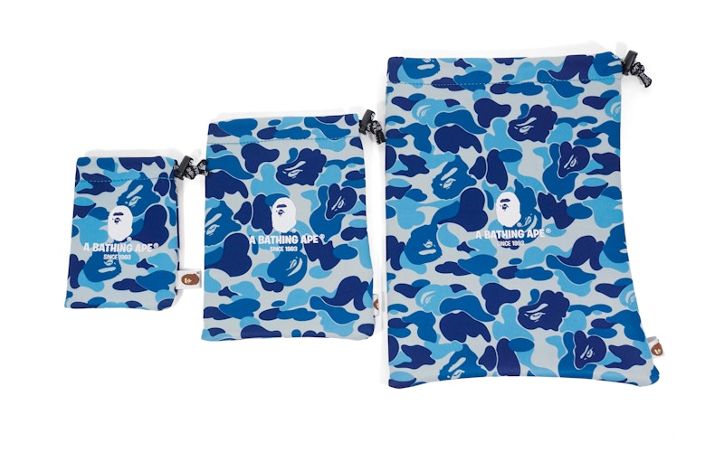BAPE Abc Camo Pouch Gadgets Set Light Blue