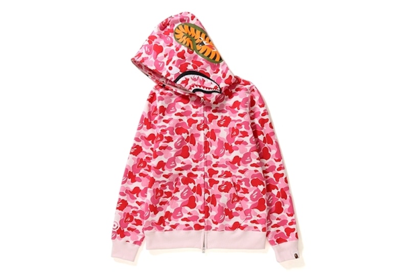 BAPE ABC Camo Shark Full Zip Hoodie (Ladies) Pink