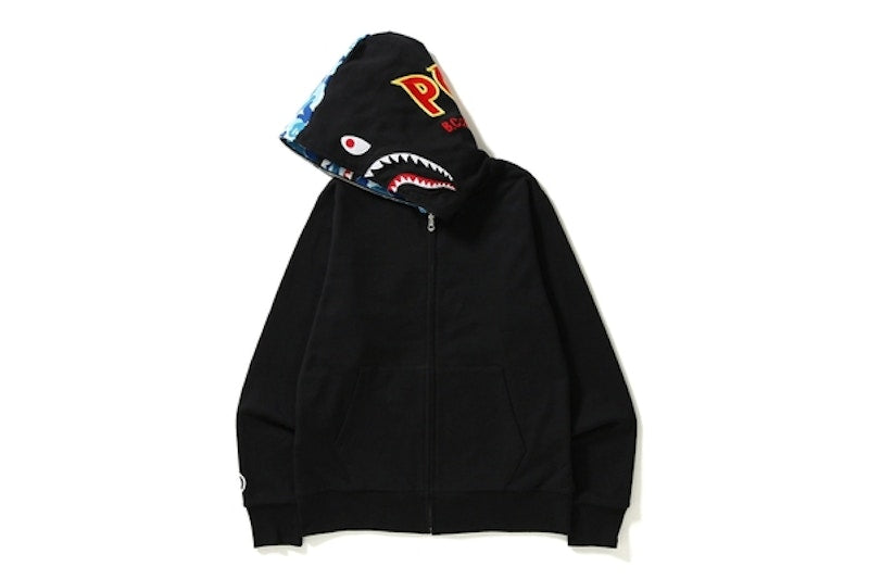 BAPE ABC Reversible Shark Full Zip Hoodie Blue