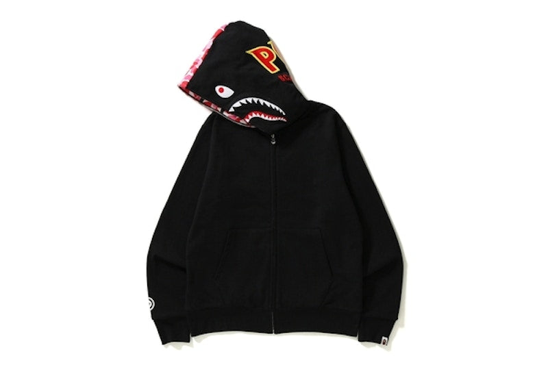 BAPE ABC Reversible Shark Full Zip Hoodie Pink