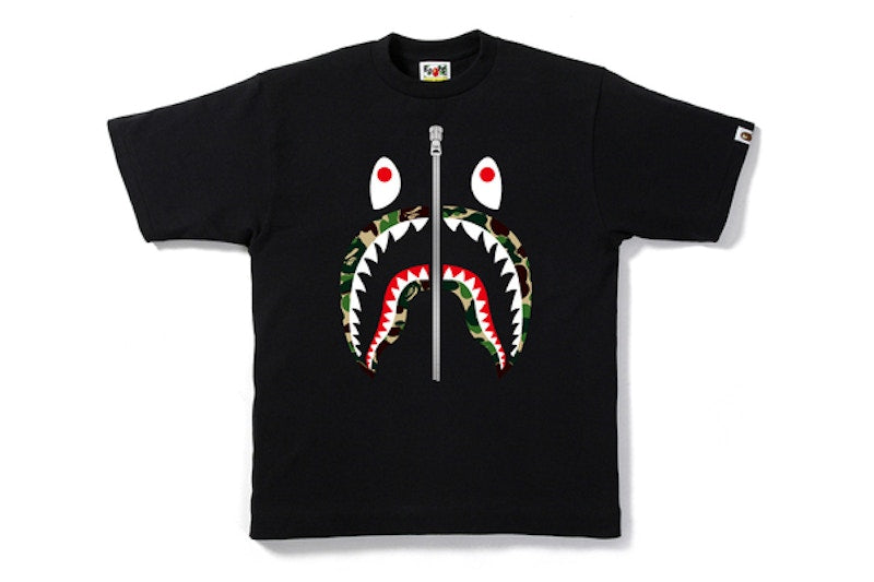BAPE ABC Shark Tee Black/Green